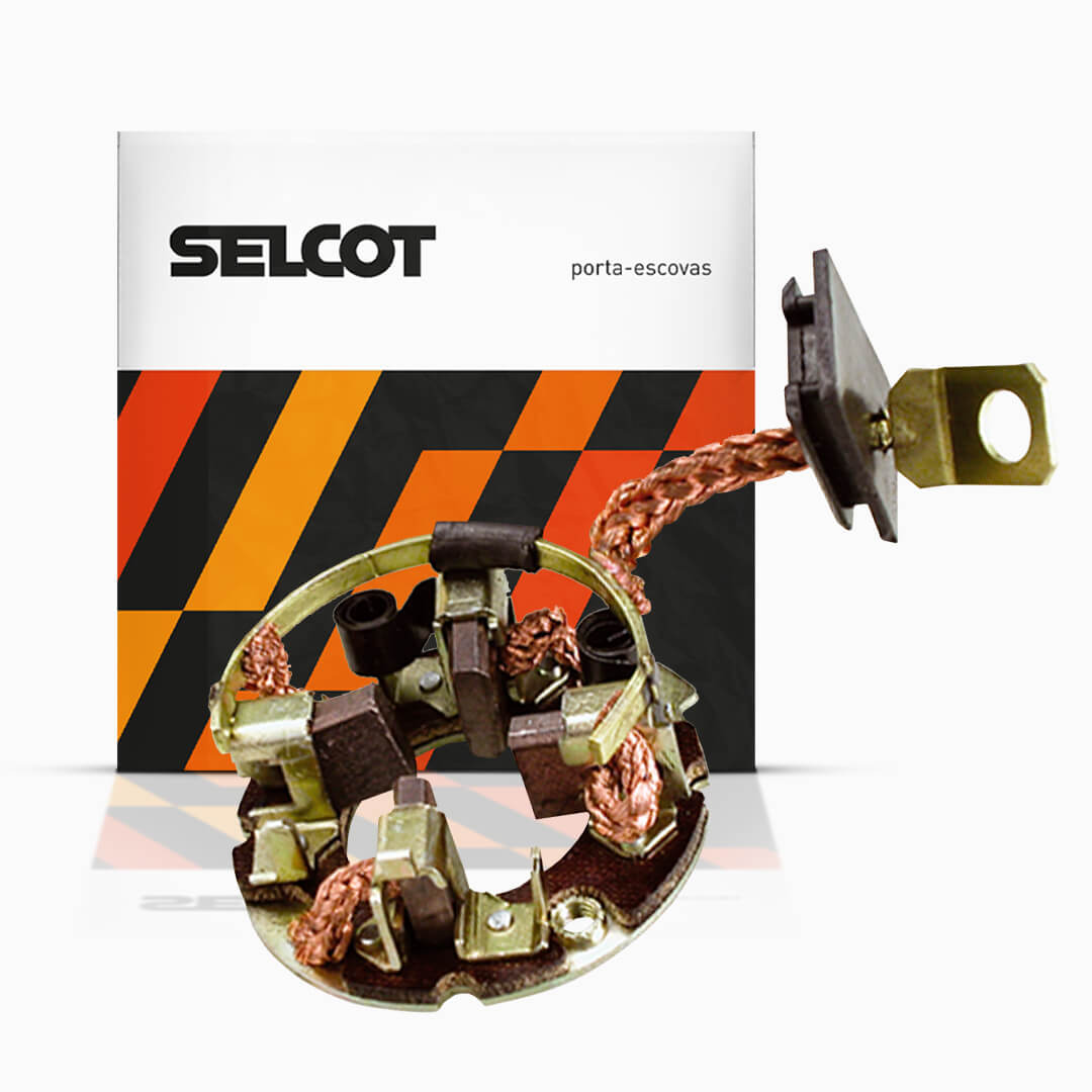 Porta-escovas Motor de Partida Delco Celta Corsa Astra Agile S10 Palio Strada Uno