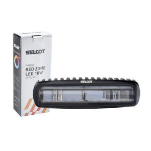 Farol Segurança Retangular LED Bivolt 18W 1500K com Carcaça de Alumínio Empilhadeira